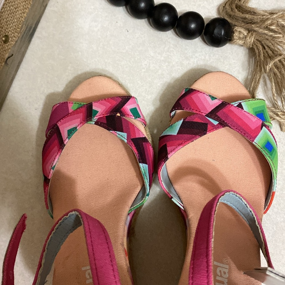 Desigual Galatic Print Wedge Sandal ❤️🧡💙💖 - Picture 9 of 13